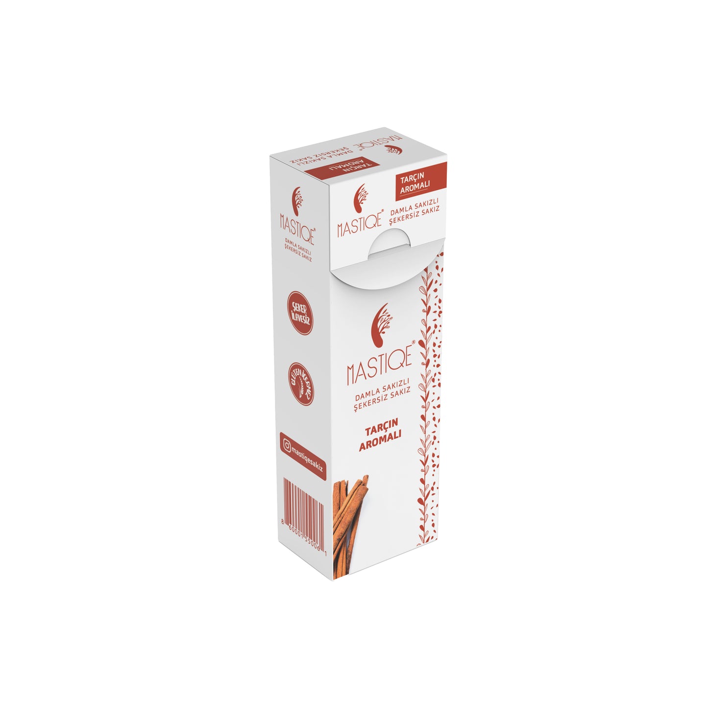 Doğal Tarçın Aromalı Damla Sakızlı Şekersiz Sakız 20 Grx12 Adet