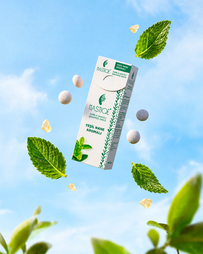 Mastiqe Yeşil Nane Aromalı Damla Sakızlı Şekersiz Sakız – 20 g × 12 Paket