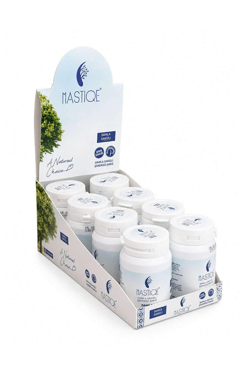 Doğal Damla Sakızlı Şekersiz Sakız-Sade 40Gr Şişex8 Adet