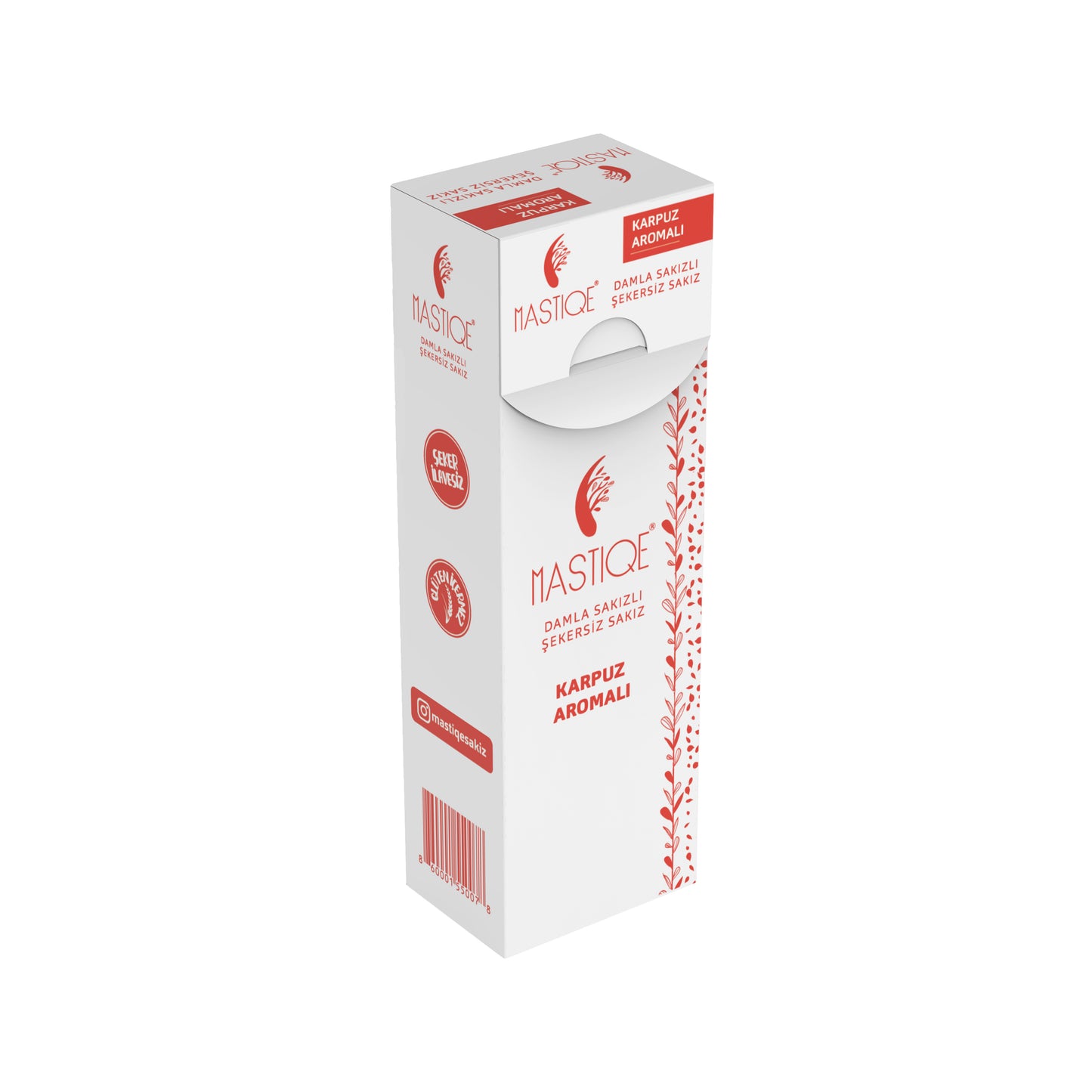 Doğal Karpuz Aromalı Damla Sakızlı Şekersiz Sakız 20 Grx12 Adet
