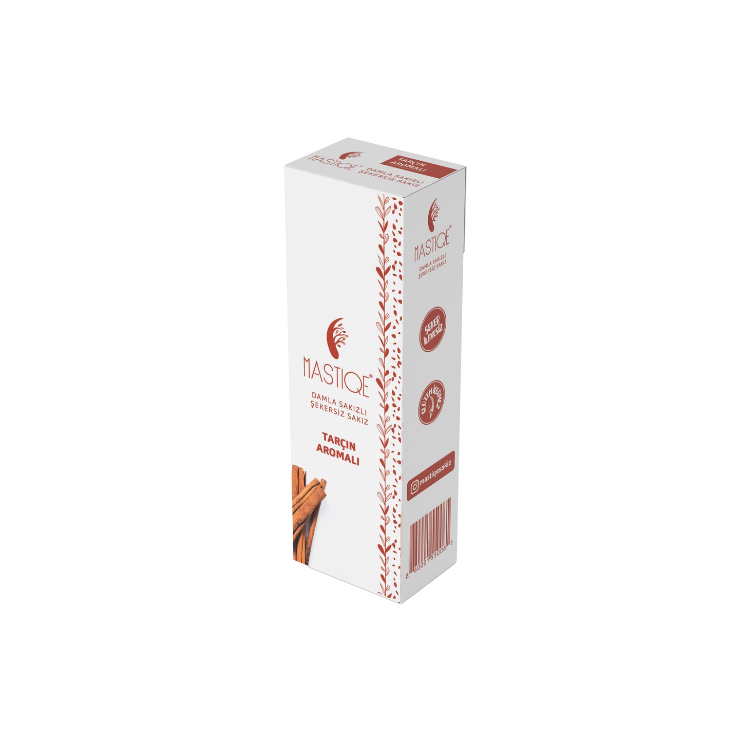 Doğal Tarçın Aromalı Damla Sakızlı Şekersiz Sakız 20 Grx12 Adet