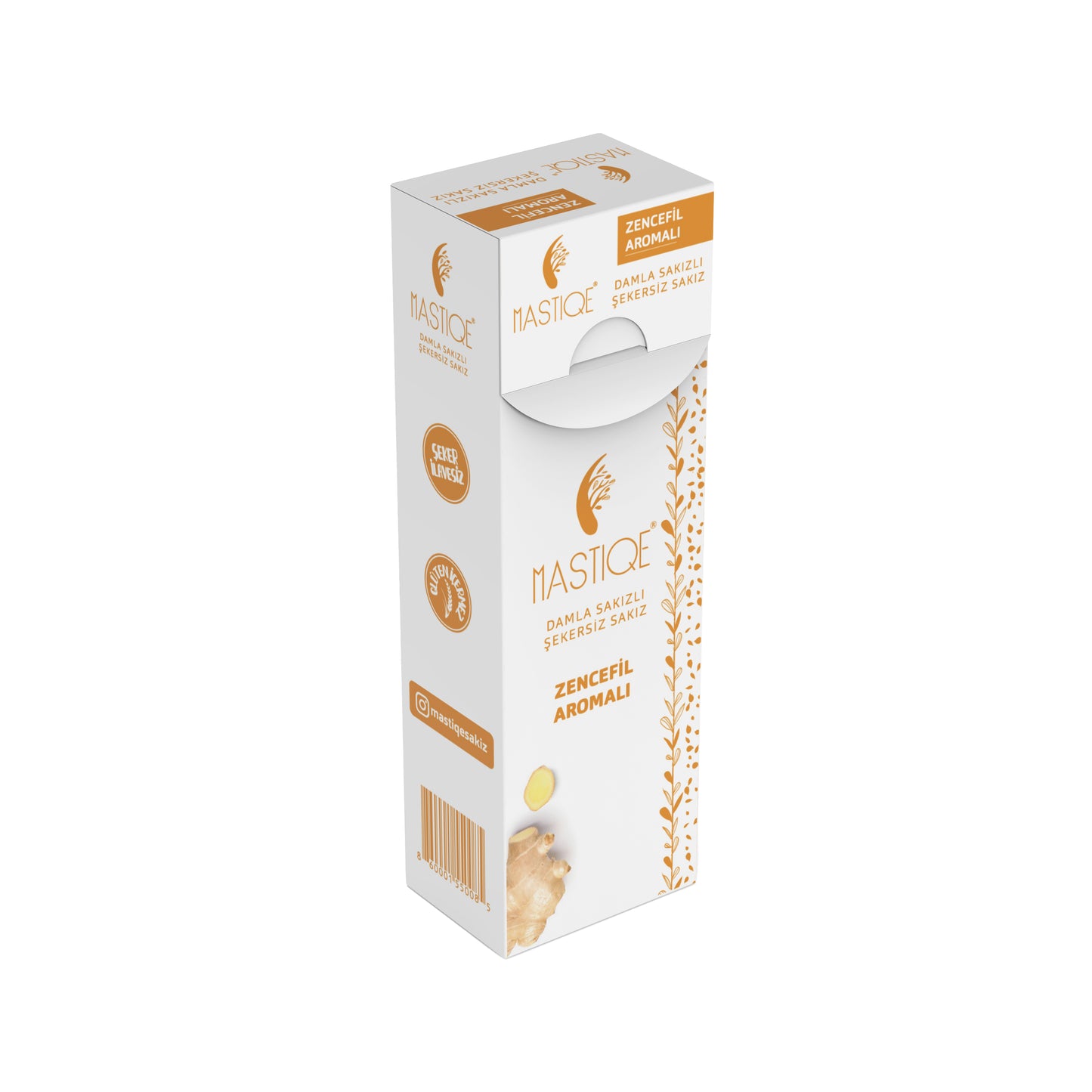 Doğal Zencefil Aromalı Damla Sakızlı Şekersiz Sakız 20 Grx12 Adet