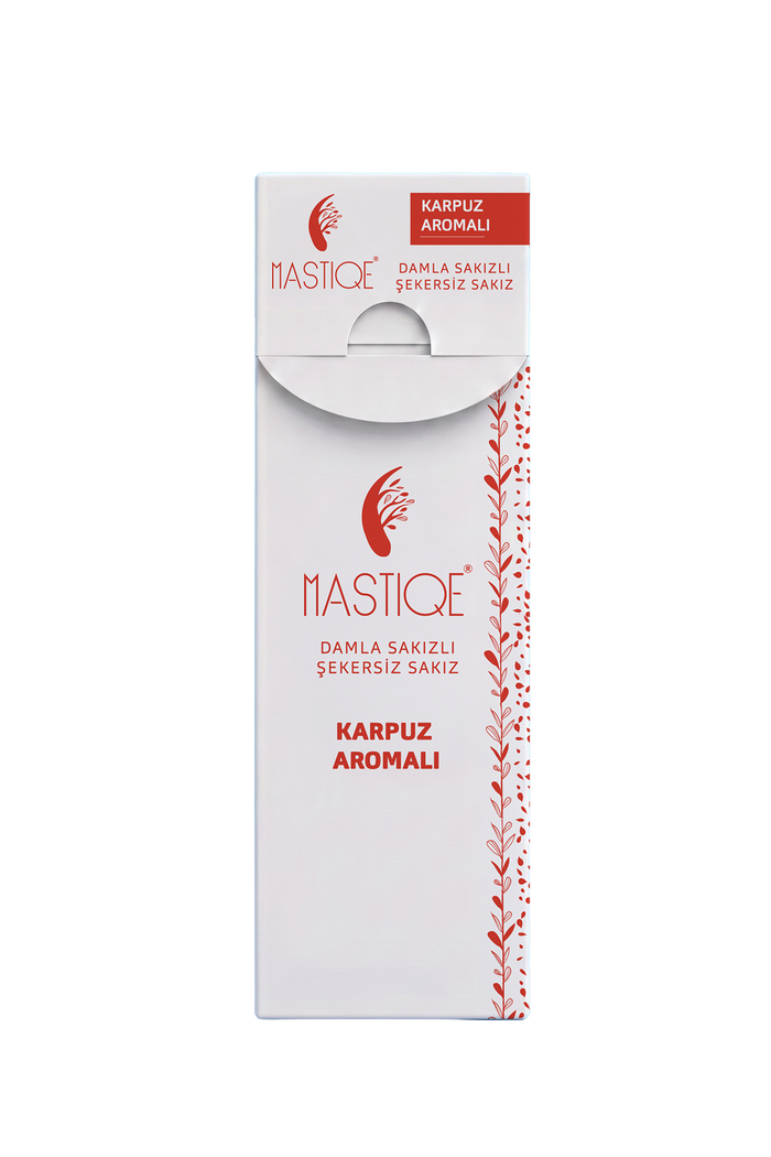 Mastiqe Karpuz Aromalı Damla Sakızlı Şekersiz Sakız – 20 g × 12 Paket