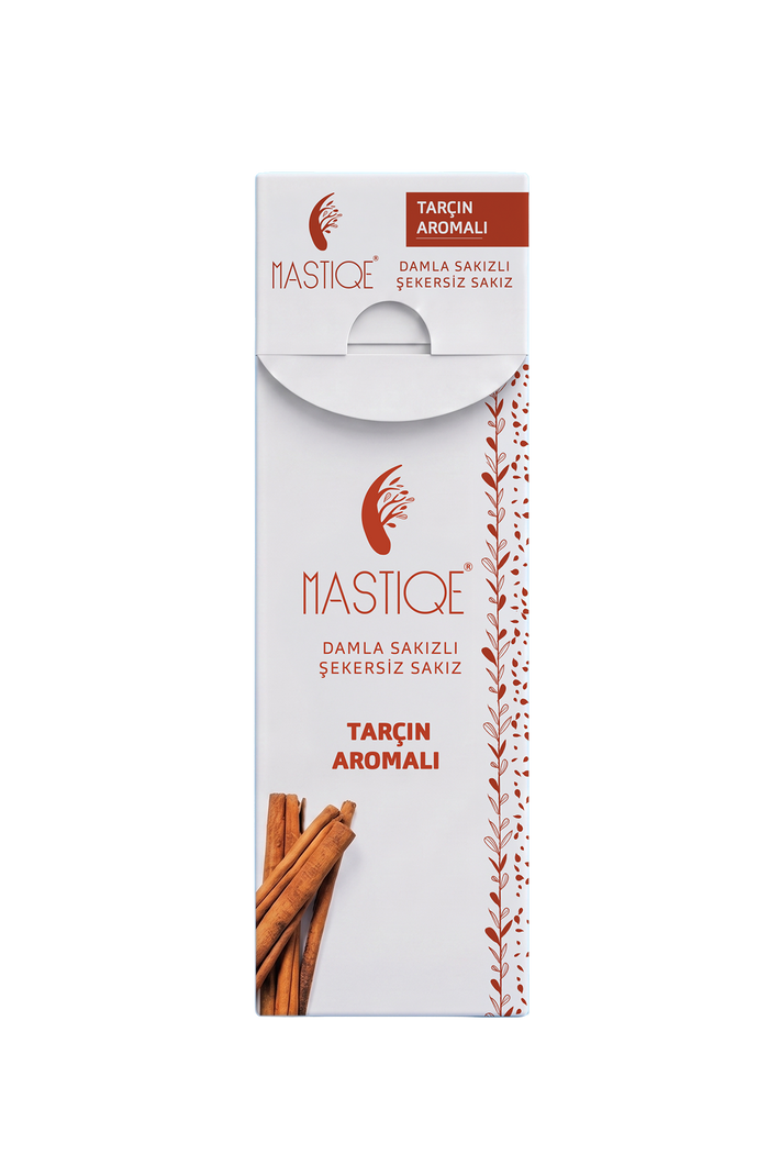 Mastiqe Tarçın Aromalı Damla Sakızlı Şekersiz Sakız – 20 g × 12 Paket