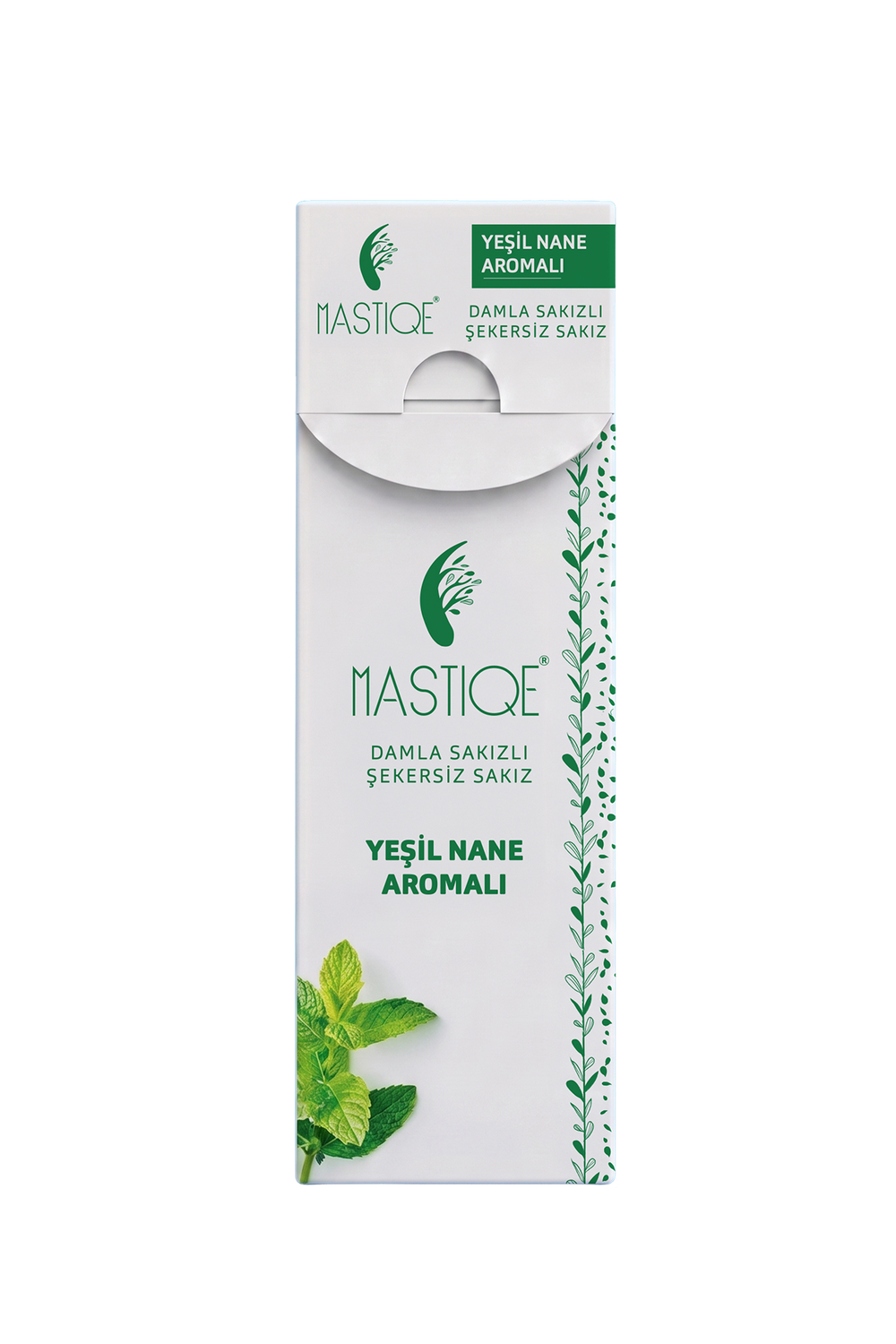 Mastiqe Yeşil Nane Aromalı Damla Sakızlı Şekersiz Sakız – 20 g × 12 Paket