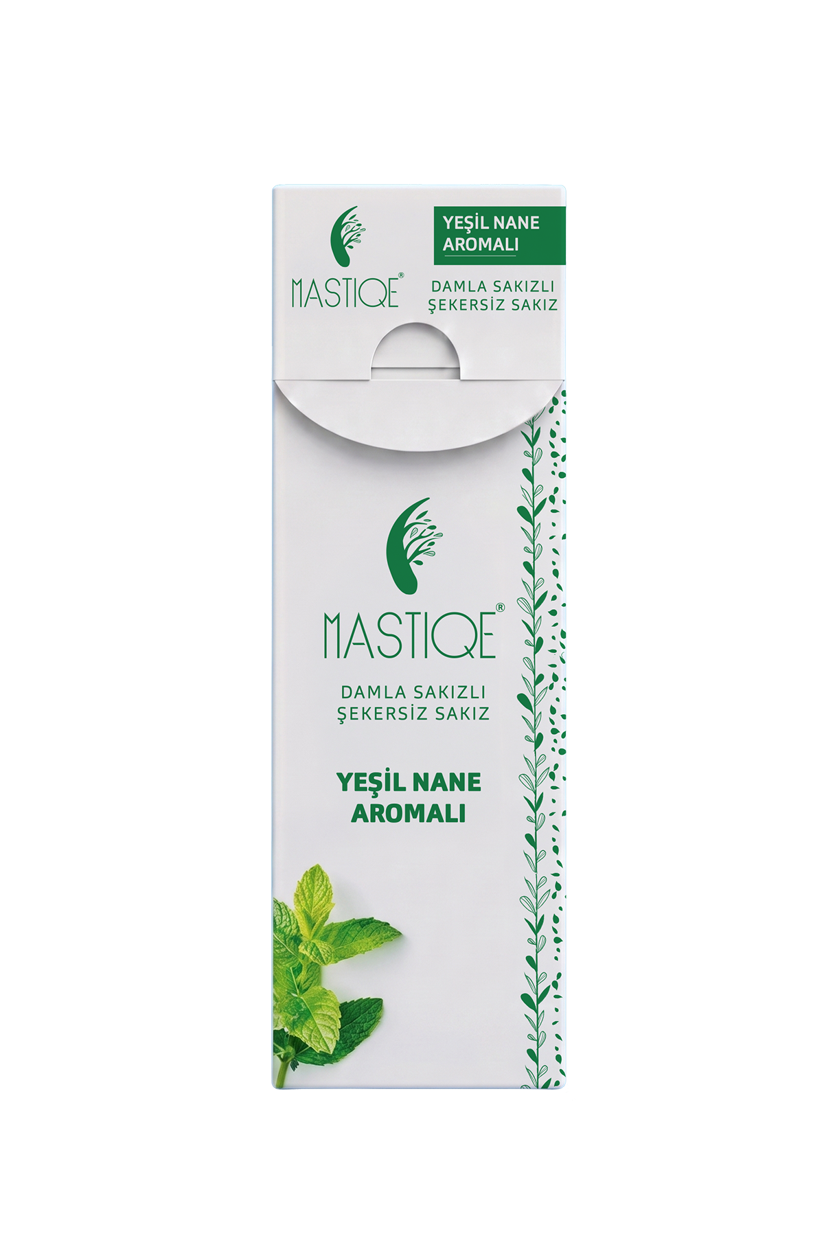 Mastiqe Yeşil Nane Aromalı Damla Sakızlı Şekersiz Sakız – 20 g × 12 Paket