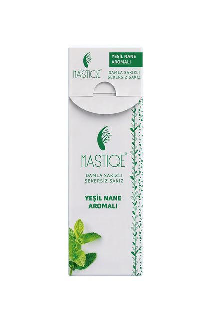 Mastiqe Yeşil Nane Aromalı Damla Sakızlı Şekersiz Sakız – 20 g × 12 Paket