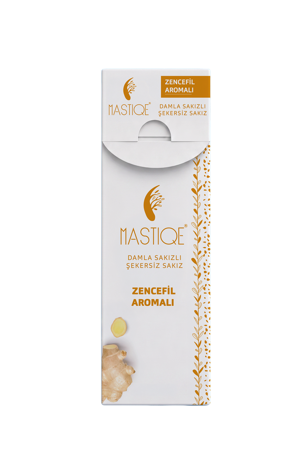 Mastiqe Zencefil Aromalı Damla Sakızlı Şekersiz Sakız – 20 g × 12 Paket